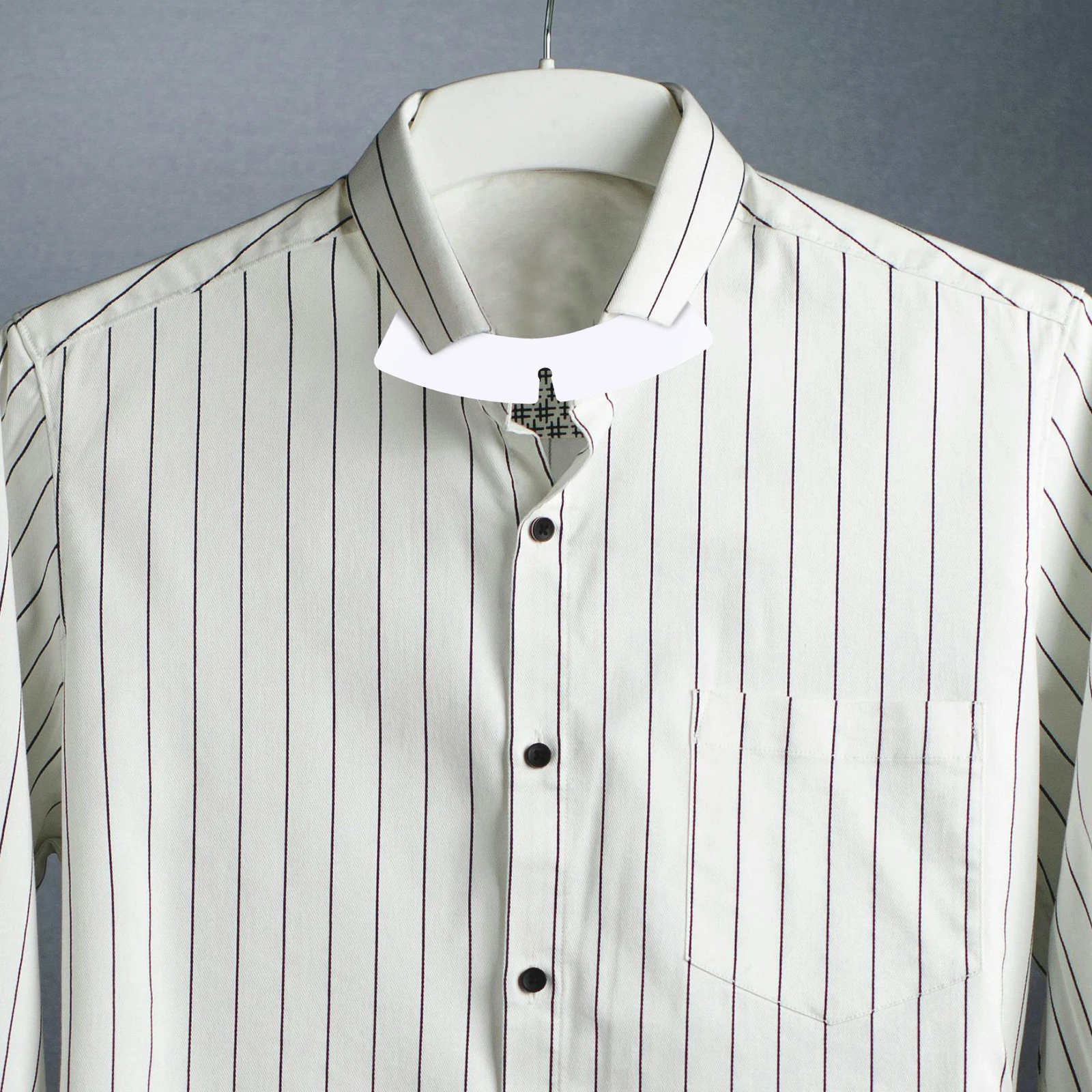 100 peças suporte de colarinho permanece para homens camisas de vestido plástico transparente leve fácil armazenamento protetor de cabide de camisa