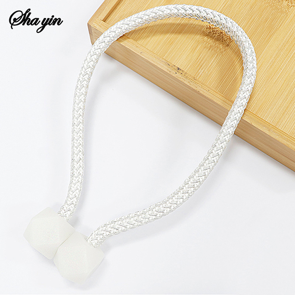 4 Stück Vorhang-Raffhalter mit starkem Magnet, dickes Seil-Design für Schlafzimmer, Wohnzimmer, Küche, langlebiges Kunststoff-Heimdekor-Zubehör