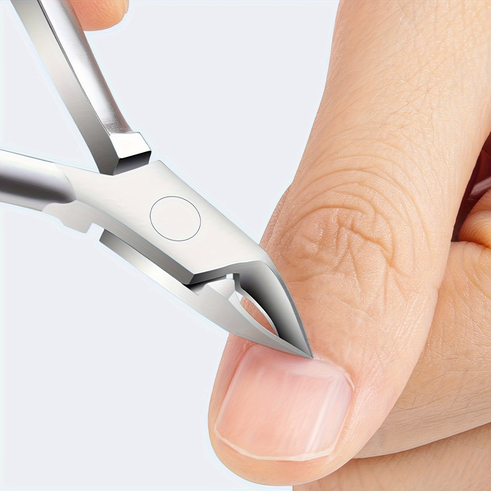 Conjunto de cortador de unhas de aço inoxidável - Kit profissional de manicure e pedicure com tesoura para cutícula, pinça e aparador