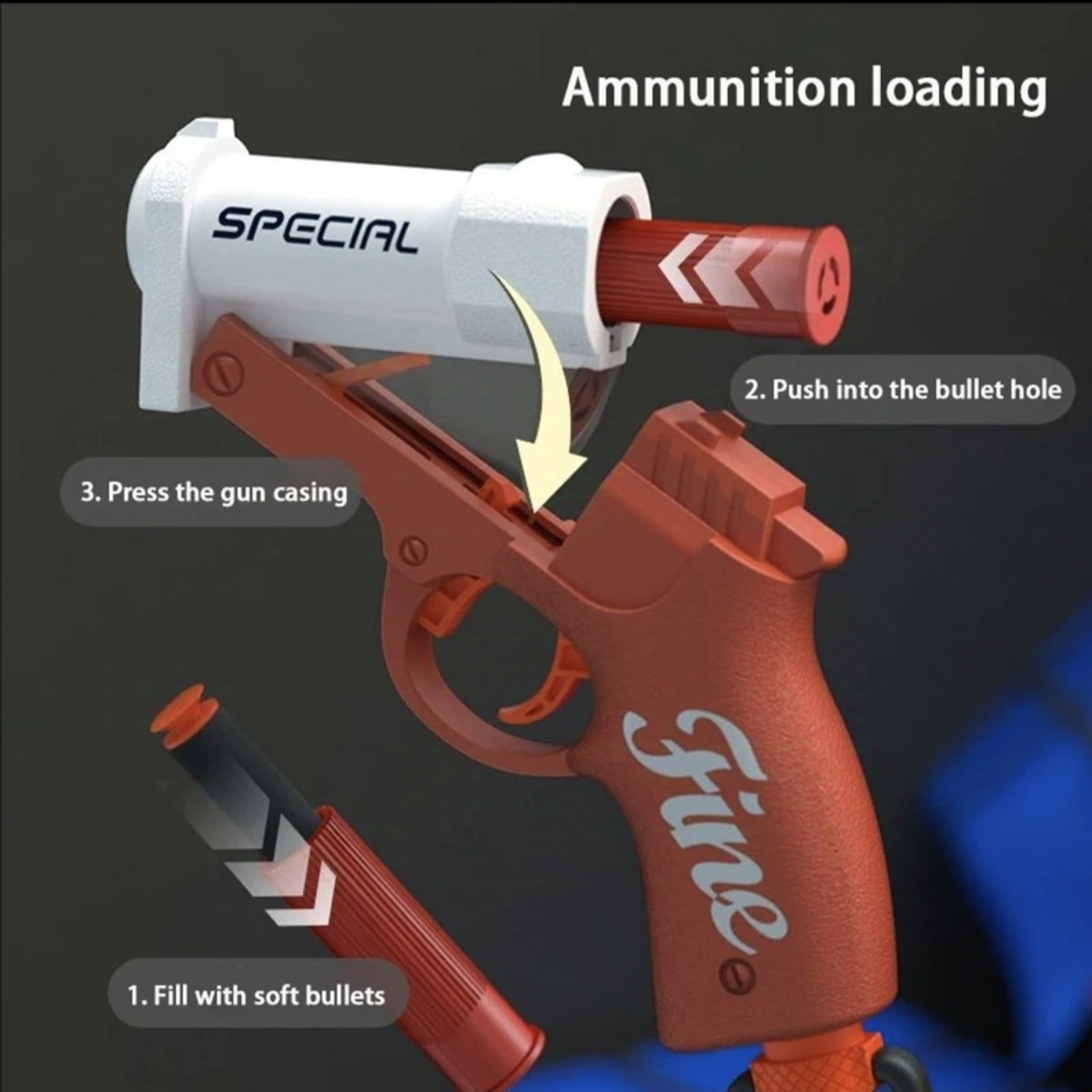 Mini lanzador de balas suaves S686, pistola de juguete, pistola de balas de espuma Airsoft CS, arma para exteriores, pistola para niños