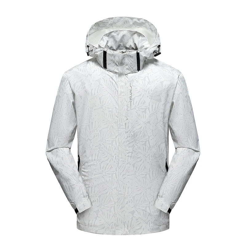 2025 jaqueta corta-vento impermeável casual masculina com zíper completo com capuz casaco para caminhadas ao ar livre para outono plus size