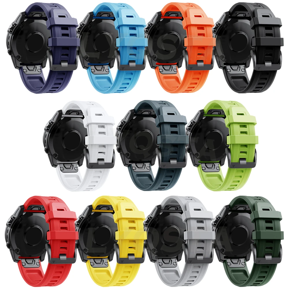 QuickFit 26 ミリメートル 22 ミリメートル時計ストラップガーミンフェニックス 7X 7 プロサファイアソーラーシリコーン時計バンドフェニックス 8 E 6X 6 プロ 5X 5 プラスブレスレット