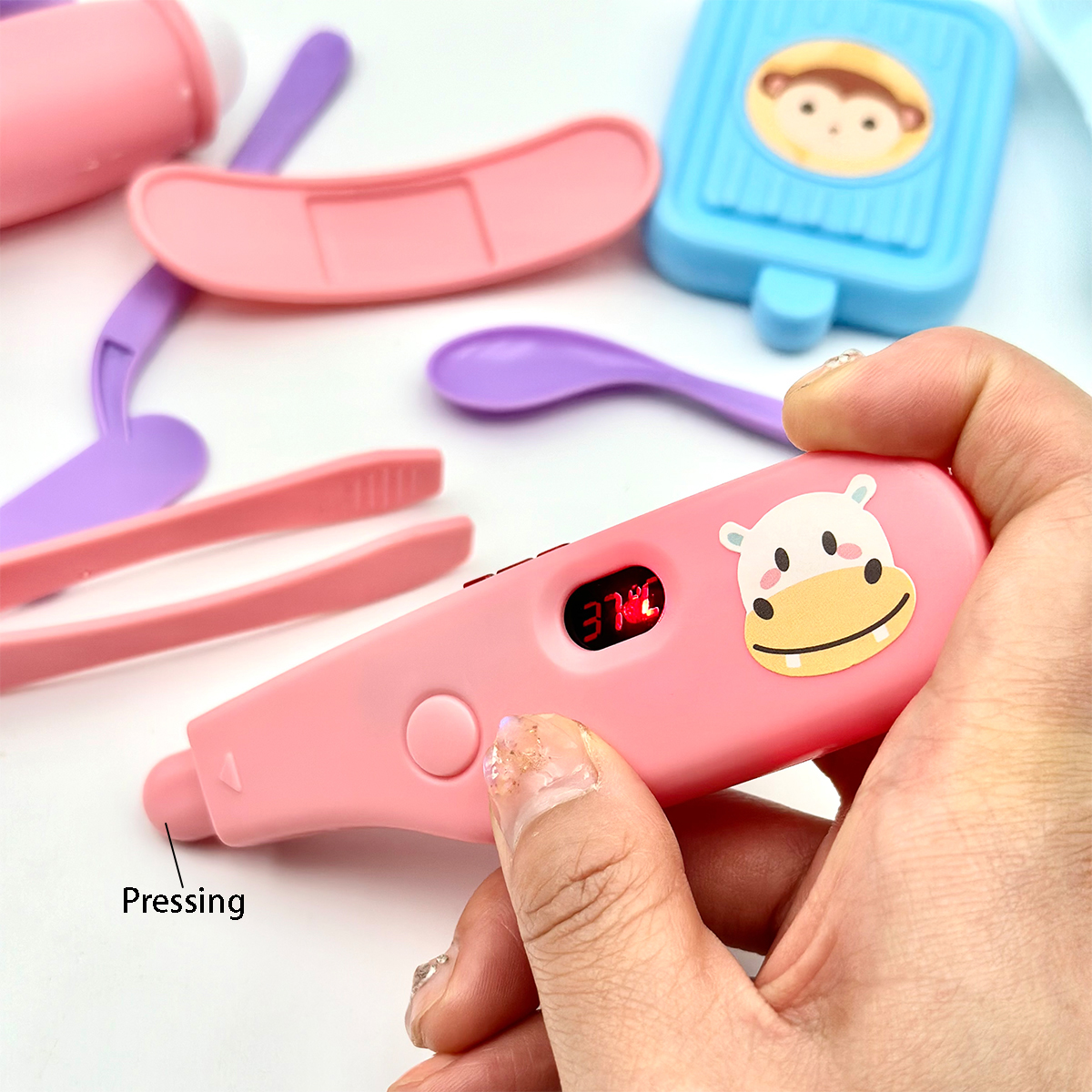 Aleatório 11 pçs crianças aprendendo educacional role play conjunto de plástico crianças fingir jogar casa médico brinquedo