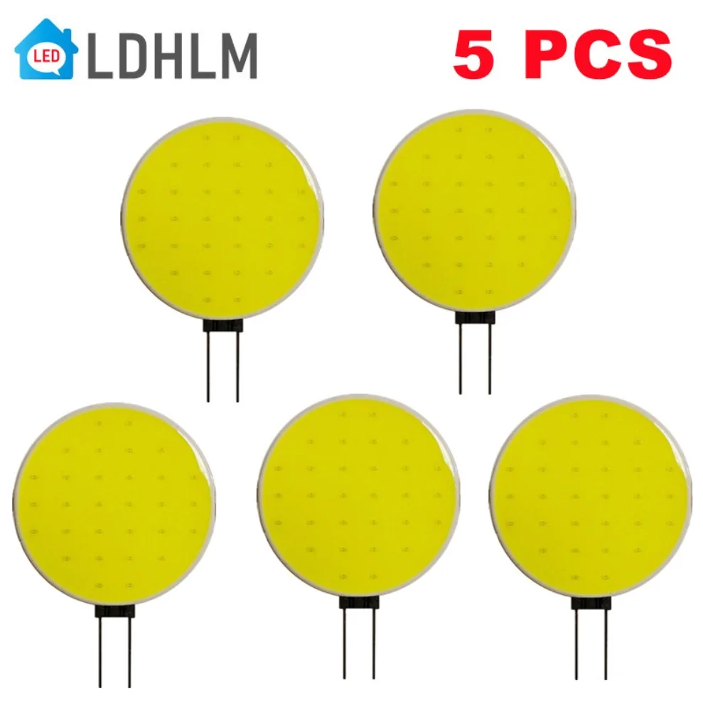 Bombilla COB con Chip LED G4, 5W, 7W, CC de 12V, SMD 5050, blanco frío, blanco cálido, iluminación frontal, reemplaza la lámpara de pared halógena para escritorio