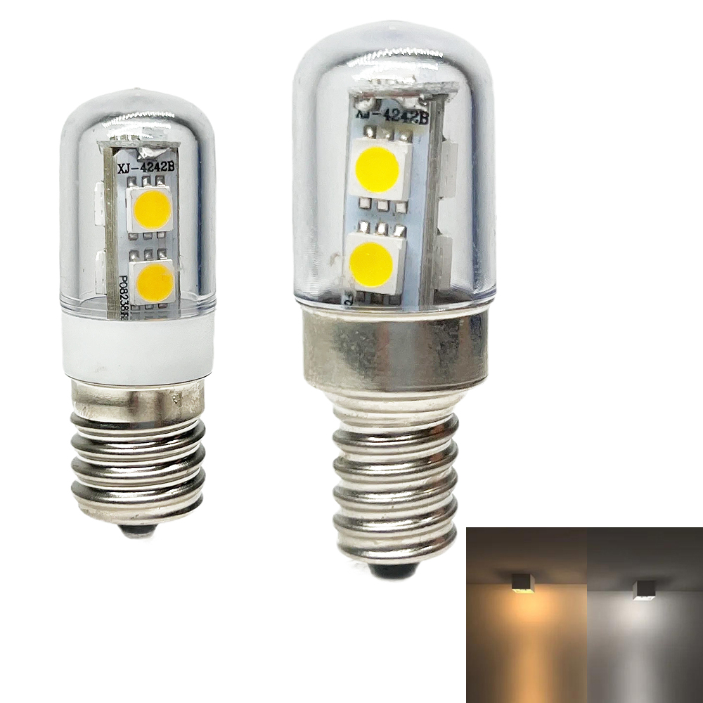 Mini T18S Glühbirne E12 E14 E17 Kleine Schraube AC 110V 220V Weißes Licht Warmes Licht Kühlschrank Licht Nähmaschine LED-Licht