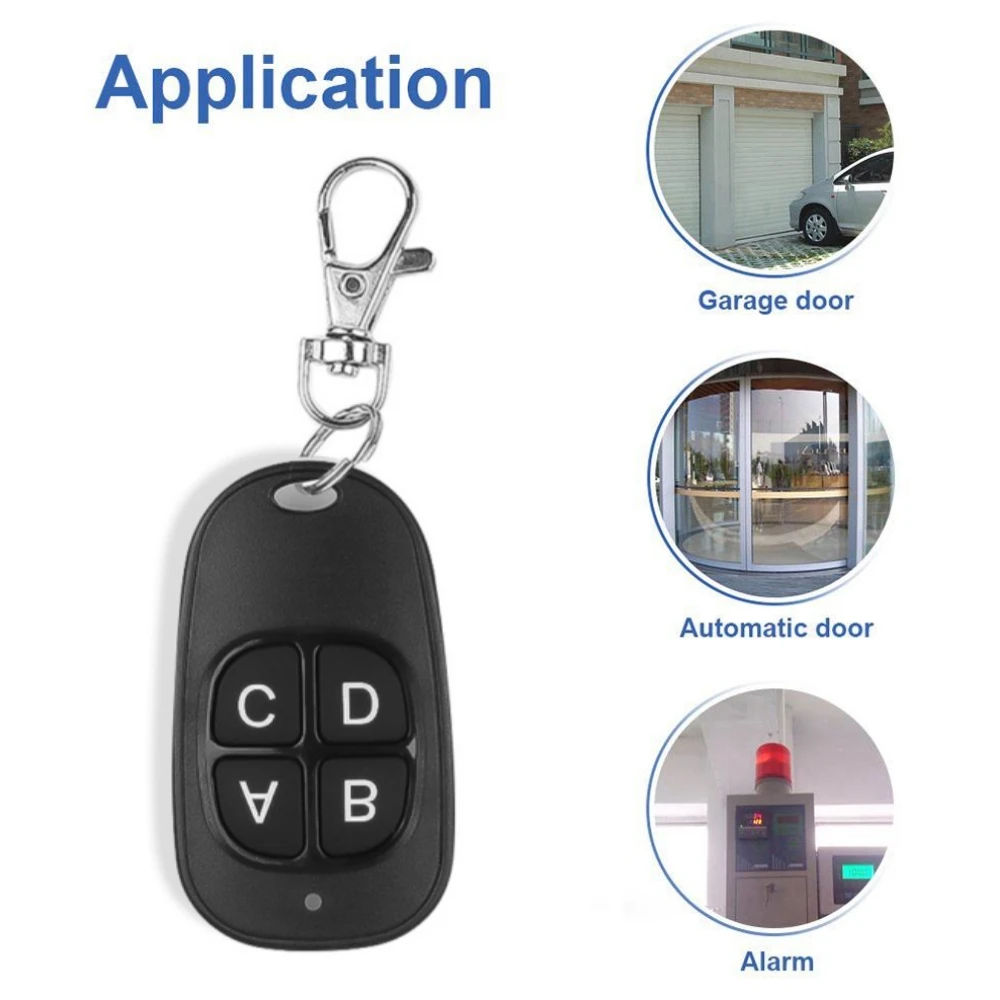 433 Mhz RF Copy Remote Control Key 433.92mhz 4CH Transmitter Duplicated Cloning Code Car Key Fob Electric Garage Door Opener