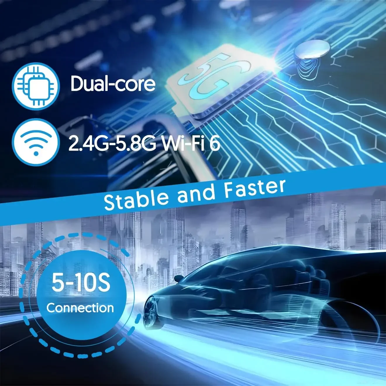 Draadloze Carplay-adapter voor Android iPhone Auto 2-in-1 Bedraad naar draadloze AI Box Bluetooth WiFi Connect Plug & Play voor auto