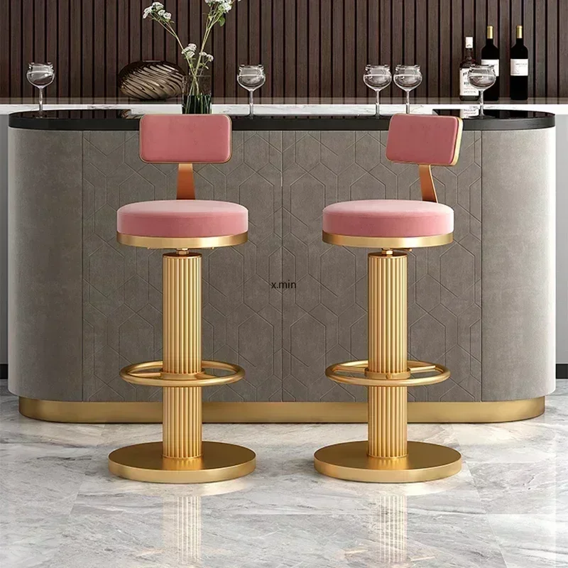 Make Up Office Bar Stools Luxury Accent Reception Accessories Bar Garden Furniture Sets Chairs Vanity Tall Gold Banqueta