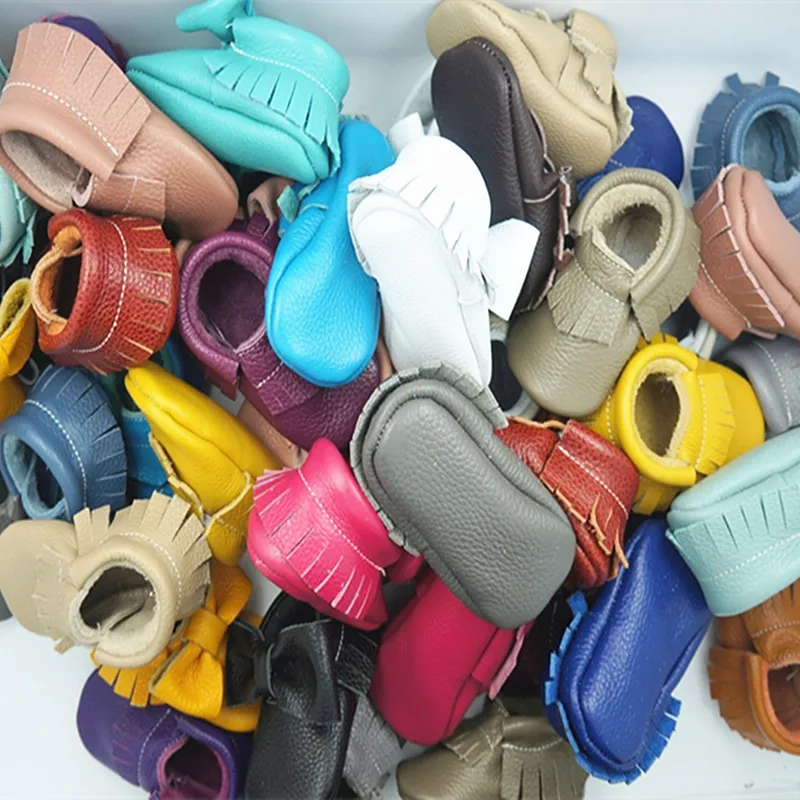 Kuh Leder Baby Jungen Schuhe Erste Wanderer Weichen Boden Kleinkind Kleinkind Fransen Bowtie Baby Mädchen Schuhe