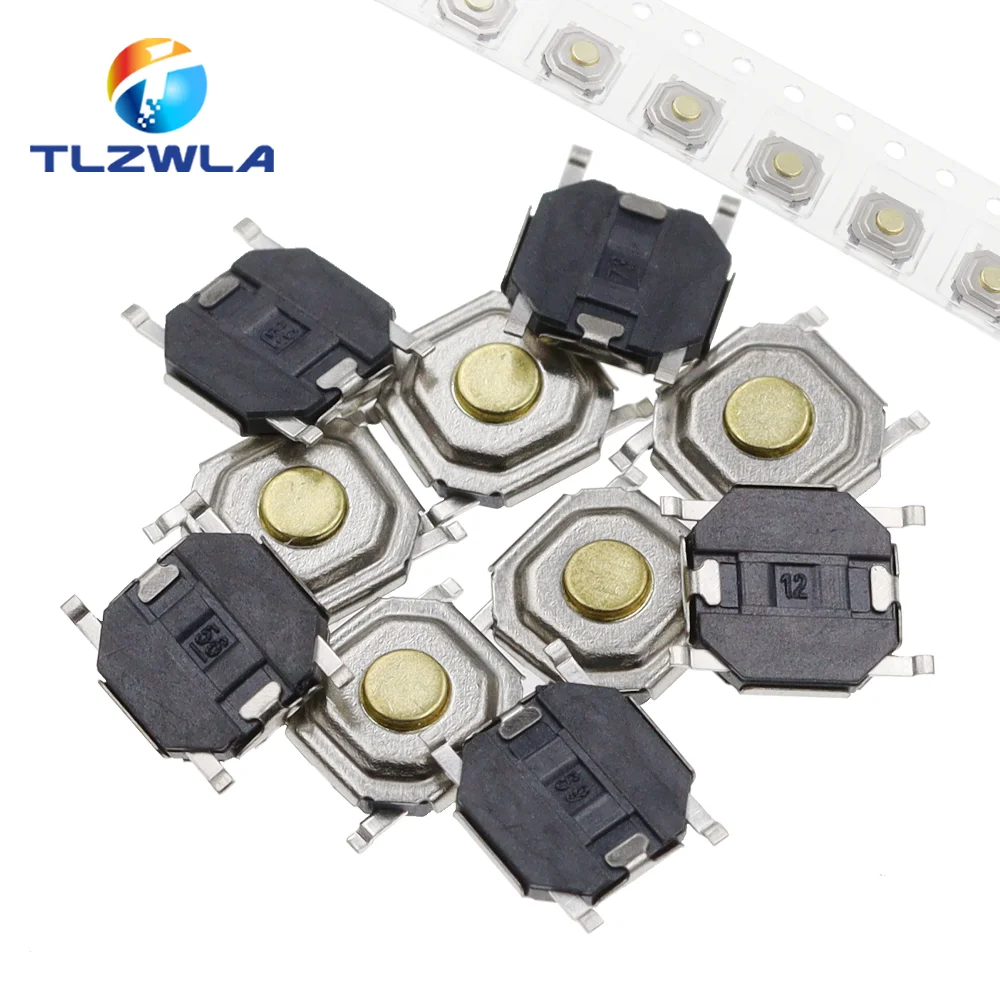 100 шт. 4X4X1,5 мм SMD тактильный тактовый кнопочный микропереключатель 4*4*1,5 мм кнопка с медной головкой ключи кнопка 4Pin