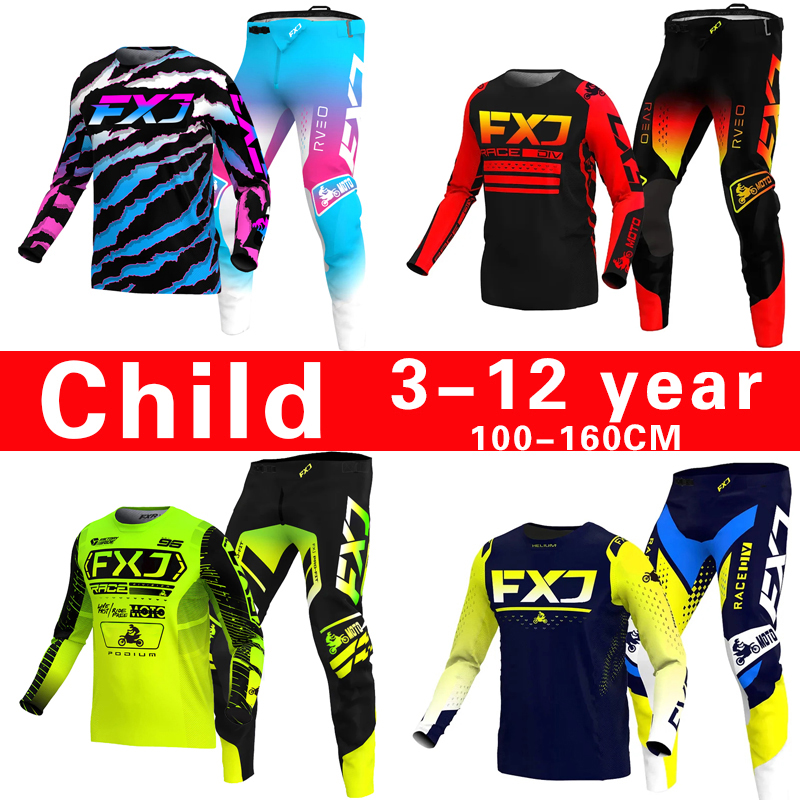 Детский комплект для мотокросса MX Джерси и штаны детский комплект Dirt Bike MTB DH UTV Enduro Gear Combo Off Road Молодежный гоночный костюм