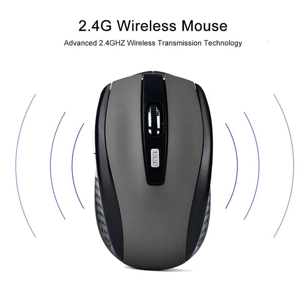 Wireless Mouse Ergonomics Mouse 2.4G Portable Mobile Optical Office Mouse Adjustable DPI Levels for Notebook PC Laptop MacBook