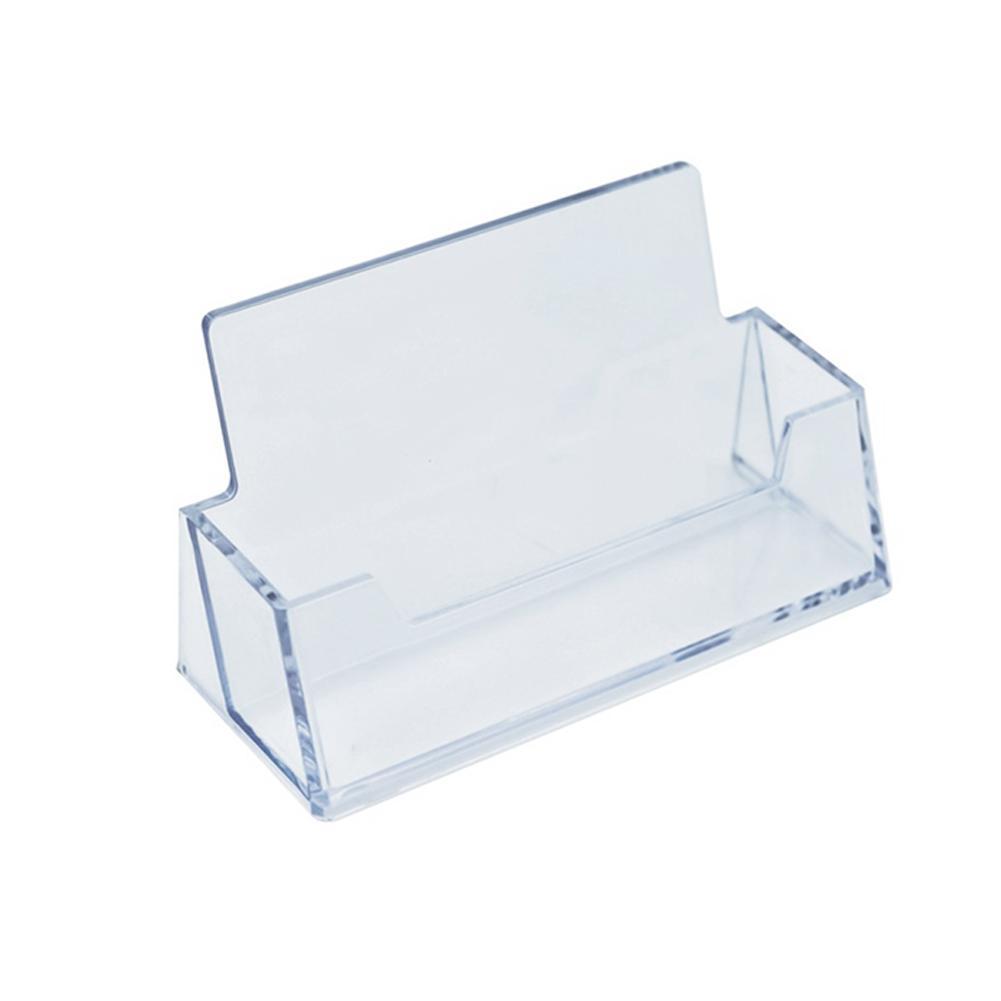 Clear Business Card Holder Organizer Office Desk Display Stand Memo Counter Accessories Tabletop Business Card Holder Case Box