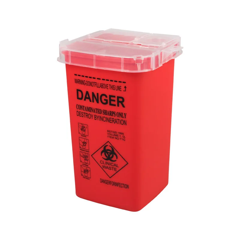 1L Tattoo Abfall Box Medizinische Versorgung Container Einweg Nadel Tipps Recycling Eimer Sammlung Microblading Werkzeug
