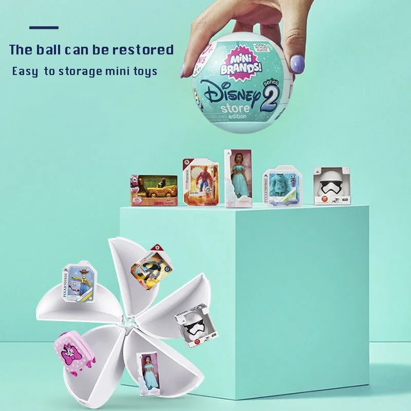 5 サプライズディズニーミニブランドグッズおもちゃディズニーストアエディション 2 ミステリーカプセルリアルミニチュア人形グッズおもちゃギフト