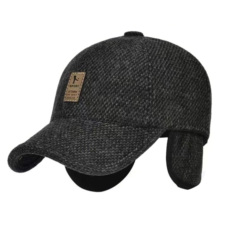 Cappello in cotone Cappello da uomo Autunno e inverno Cappello di stoffa per papà di mezza età Cappello da baseball per parabrezza singolo vecchio Cappello da sole