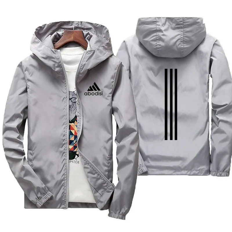 Nueva chaqueta informal a prueba de viento para hombre, ropa deportiva con cremallera para montar al aire libre, abrigo deportivo Parker de moda para hombre, Sudadera con capucha para mujer