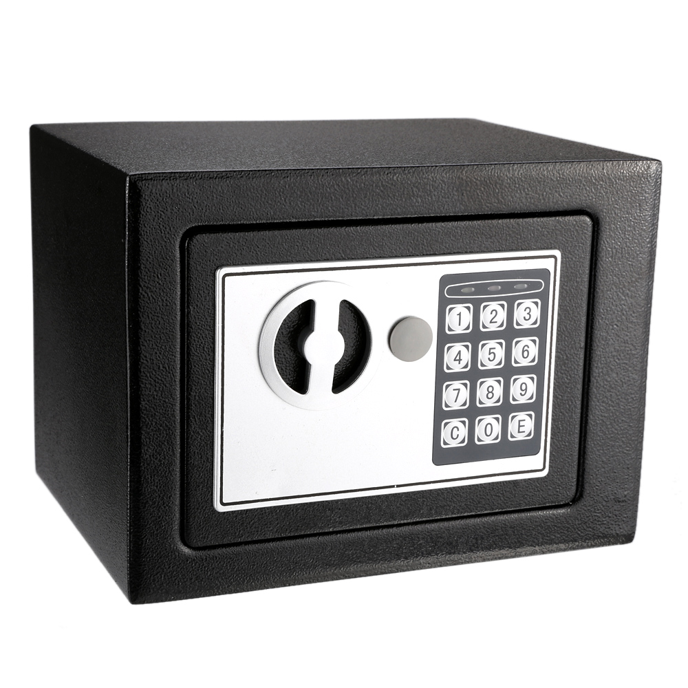 Caja de seguridad segura con cerradura de teclado Digital electrónica, caja de seguridad totalmente de acero para el hogar y la Oficina