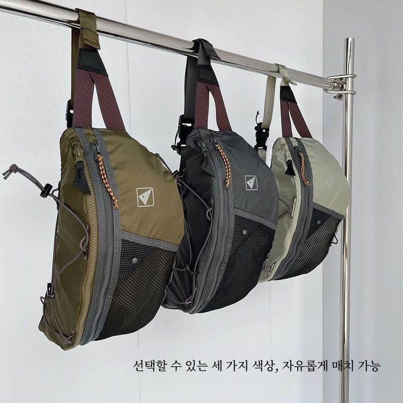 5L Unisex Outdoor Cycling Sport Bag High Aesthetic Design Nylon 70D Wear Resistant Chest Bag Geometric Pattern Casual Sle