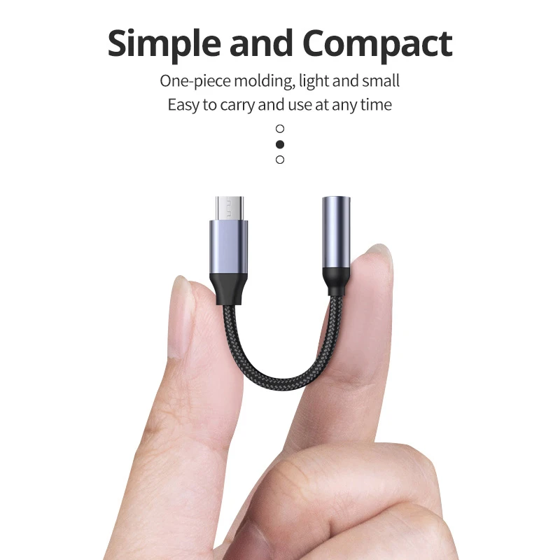 Per Xiaomi Redmi Samsung Pixel USB C a 3.5mm Jack per auricolari Convertitore adattatore audio digitale Tipo C HiFi per Android 3 5mm
