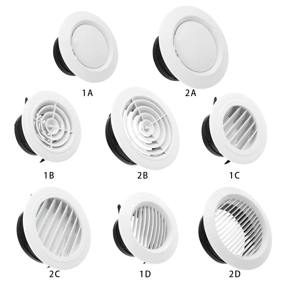 Couvercle de Ventilation de conduit rond de différentes formes, 100/150mm, Grille de Valve d'extraction d'air, couvercle d'aération de Circulation d'air
