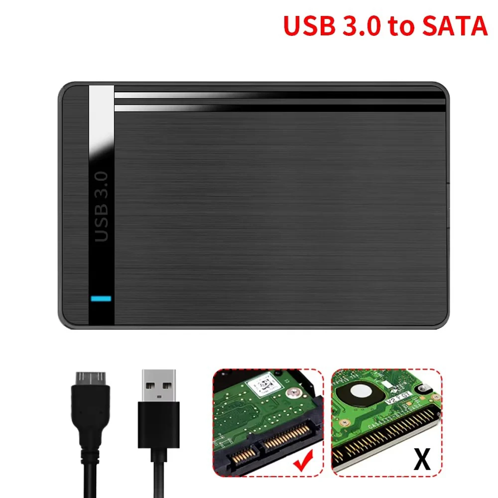 2.5 inch HDD Enclosure SATA to USB 3.0 External Hard Drive Case 6Gbps Speed SATA SSD HDD Case for Laptop PC Accessories