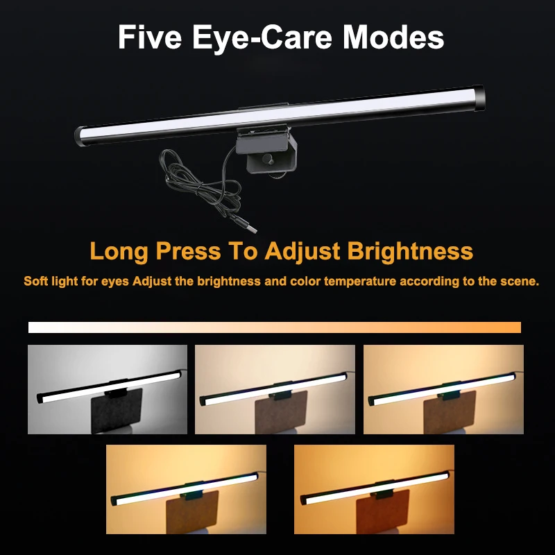 Eye-Care Stepless Dimming Lighting LED Desk Lamp Monitor Light Bar Table Lamp Computer Monitor Screen Light Bar for Work Gaming