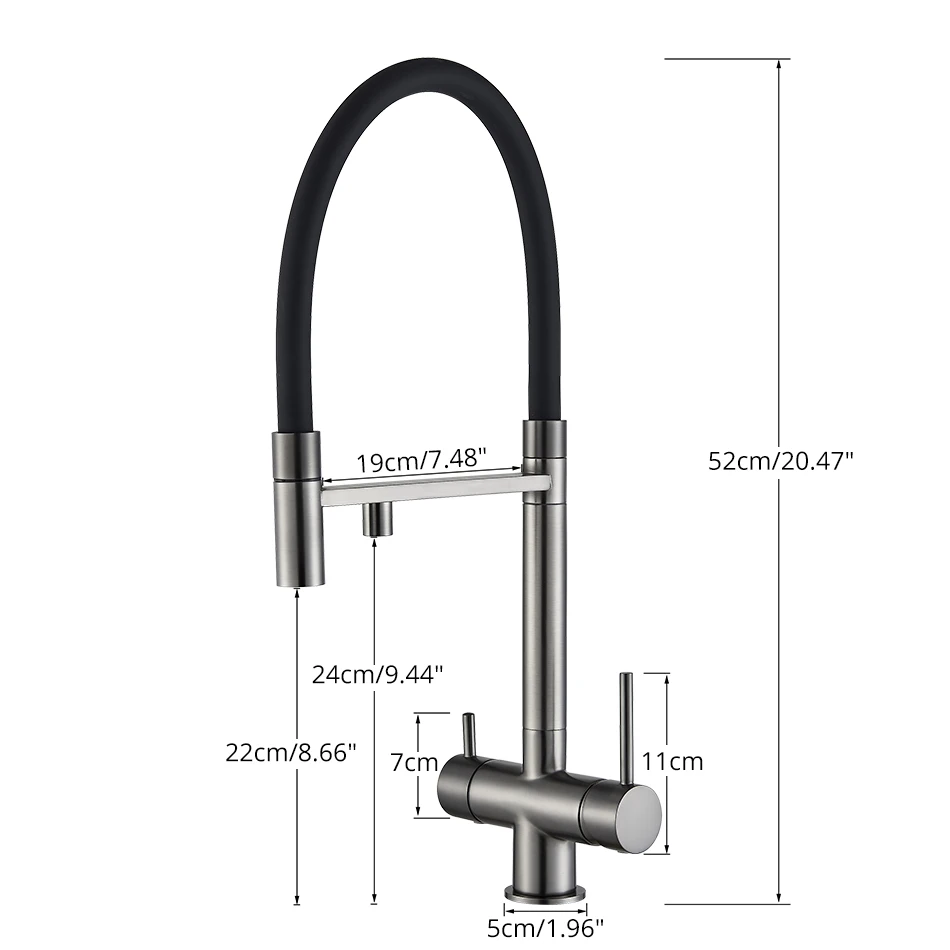 Küche Wasser Filter Wasserhahn Dual Auslauf Reines Trinkwasser Mischbatterie Rotation Wasser Reinigung Funktion Wasserhähne Küche Kran