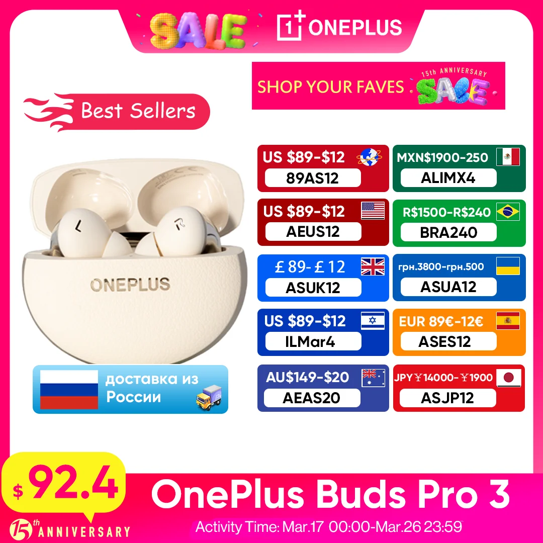 2024 nueva versión Global Oneplus Buds Pro 3 TWS auricular Bluetooth 50dB cancelación activa de ruido 43h duración de la batería para Oneplus 12