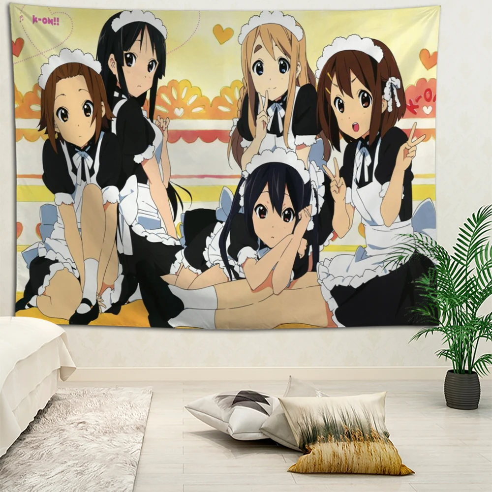 K-ON! Anime Wandteppich Wandbehang Böhmische Wandteppiche Mandala Home Decor Zubehör