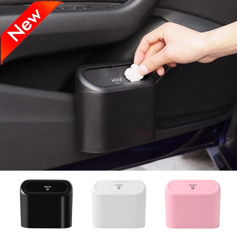 Di Động Treo Ô Tô Mini Thùng Rác, Lưới Lọc Rác Thùng Rác Có Nắp, Cho Xe Ô Tô Văn Phòng Nhà, tự Động Trữ Phụ Kiện