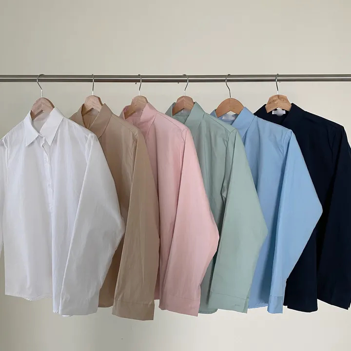 「MD」Design Sensation  Shirt Elegant Top Shirt Polyester Fiber Single Button Multiple Fastenings Spring Season Ladies Fashion