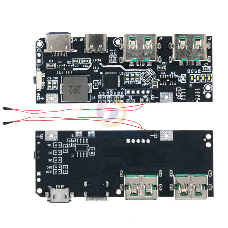 QC4.0 QC3.0 LED Dual USB 5 В 4,5 А 22,5 Вт Micro/Type-C USB Мобильный внешний аккумулятор 18650 Модуль зарядки Температура/Защита цепи