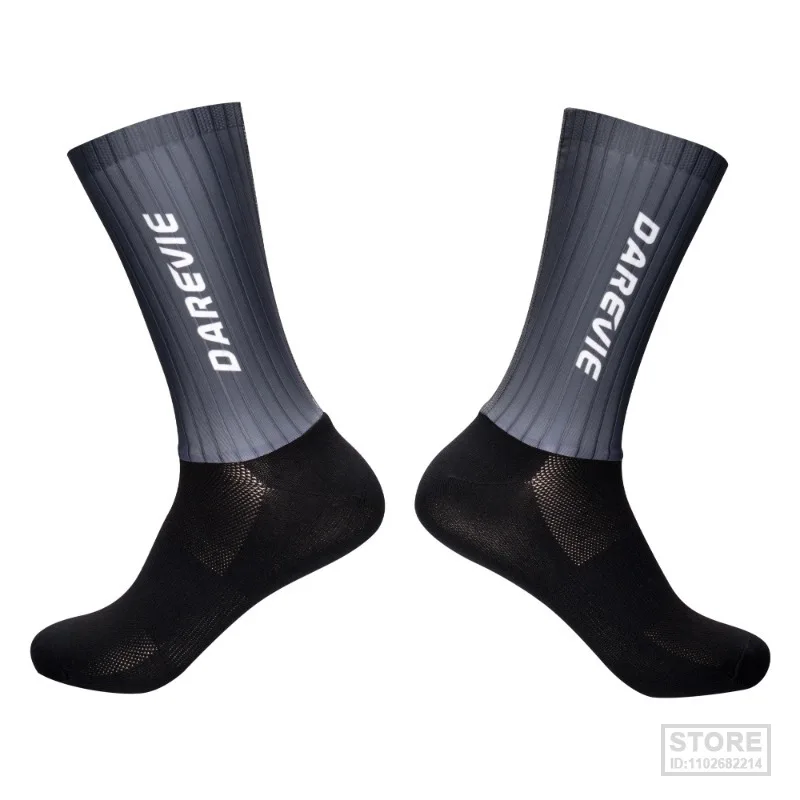 Calcetines de ciclismo Pro DAREVIE, calcetines aerodinámicos deportivos de alta velocidad para hombres, antideslizantes, transpirables, Control de humedad atlético