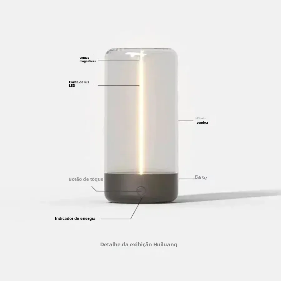 Fio quantum portátil luz magnética ambiente tipo-c carregamento, função de proteção para os olhos, quarto, estudo, camping, presente de natal