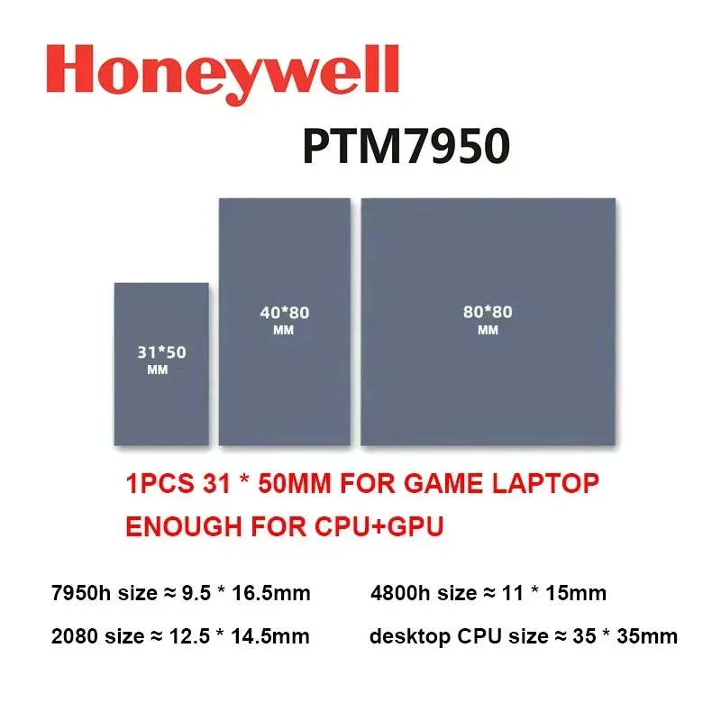 Honeywell PTM7950 Pha Đệm Thay Cho Laptop GPU CPU Tản Nhiệt Silicone Nhiệt Miếng Lót Đệm 8.5W/Mk термопрокладка 써멀패드