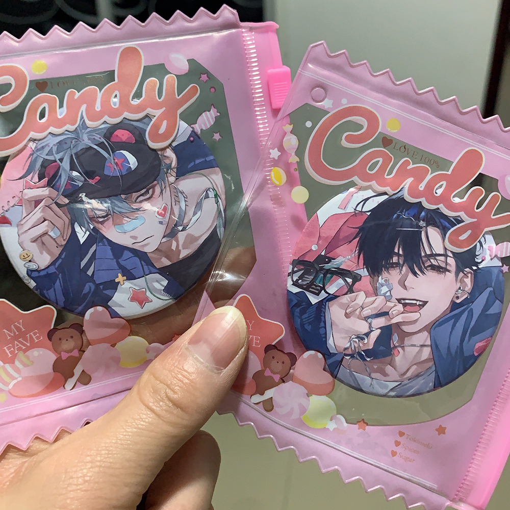 2 PCS/set Anime Alien Stage Brooches Tinplate TILL IVAN Badges Cartoon Figure Pins Backpack Accessories Props For Friend Gift