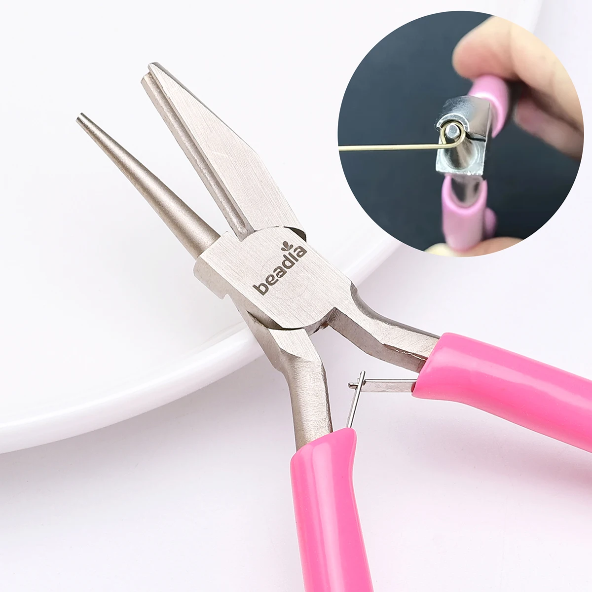 Alicate côncavo redondo profissional de 4.72-Polegada, usado para fazer jóias, mini ferramentas de laço de fio de precisão, ferramentas manuais ideais diy