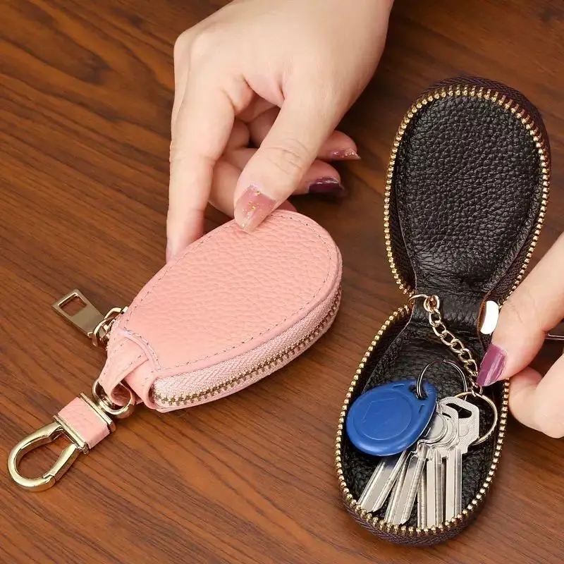 Bolsa para llaves de coche con hebilla de cintura, tarjetero para hombres y mujeres, almacenamiento universal, billetera compacta para el hogar.