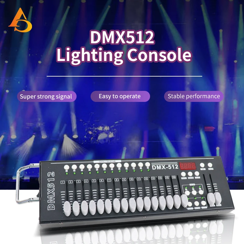 Discoteca DJ DMX คอนโซลควบคุมสำหรับ Luci da palcoscenico ต่อตัวควบคุม DMX 512 -16 DMX แสง DJ ปาร์ตี้แสงล้างแสง