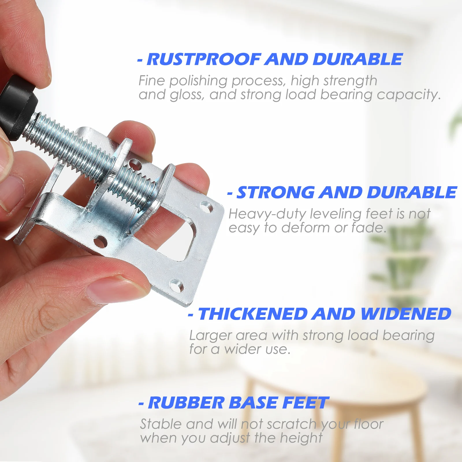 DOITOOL 4pcs Leveling Feet Heavy Duty Furniture Levelers Duty Leveling Feet Adjustable Leveler Legs for Cabinet Table Workbench