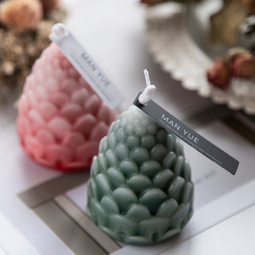 3D Pine Cone Candle Silicone Mold DIY Multicavity Pine Nut Resin Soap Making Set Chocolate Cake Ice Mould Christmas Decor Gift