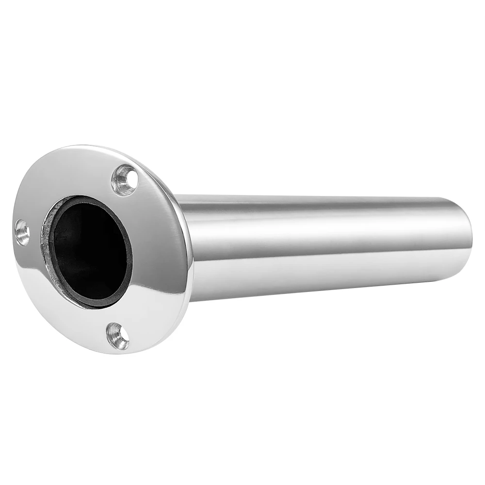 Accesorios para barcos de 15/30/90 grados, soportes para caña de pescar de montaje empotrado, soporte para caña de pescar de acero inoxidable resistente sin tapa