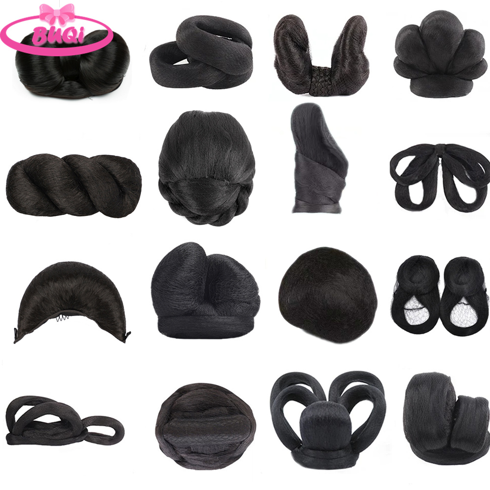 Hanfu cosplay cabelo chinês antigo peruca chignon sintético falso hanfu cabelo bun princesa chinesa cosplay extensões de cabelo