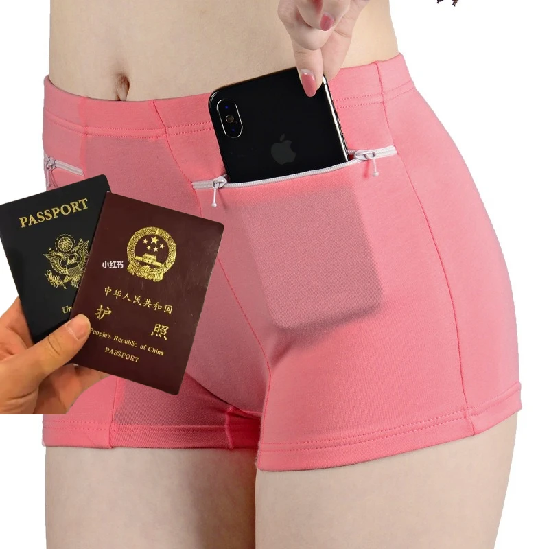 Damesondergoed Veiligheid Anti-diefstal Puur katoen Grote maat Dames Hoge taille Ademend Eenvoudig De oudere damesboxers