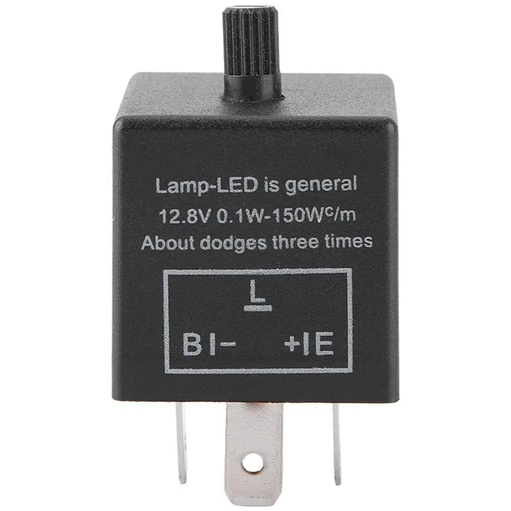 12v 3 pin Adjustable LED Flasher Relay Motorcycle Turn Signal Lights LED Flashing Converter Tool Electronics Regulator Kit