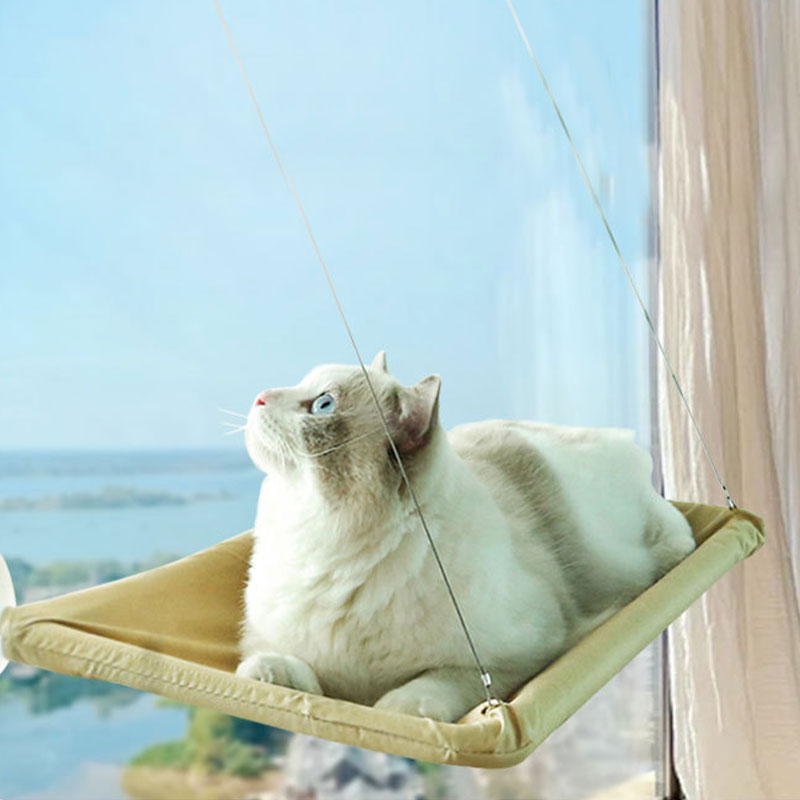 Letto amaca pieghevole per finestra per gatti, morbido e confortevole, salvaspazio, per gatti soleggiati, sedile per finestra, struttura da arrampicata per gatti, accessori per animali domestici