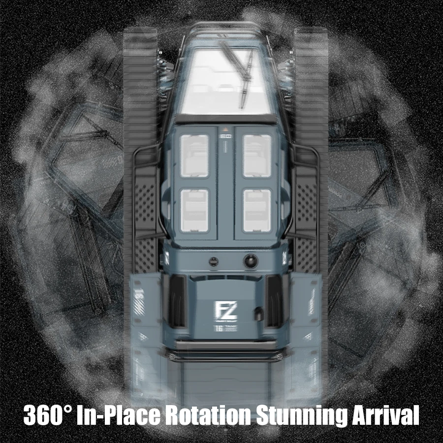 JJRC C8812 ไฟ LED Full Scale Tracked ถังจําลองของเล่น RC รถ Drift รีโมทคอนโทรล Off-Road รถเด็กของขวัญ