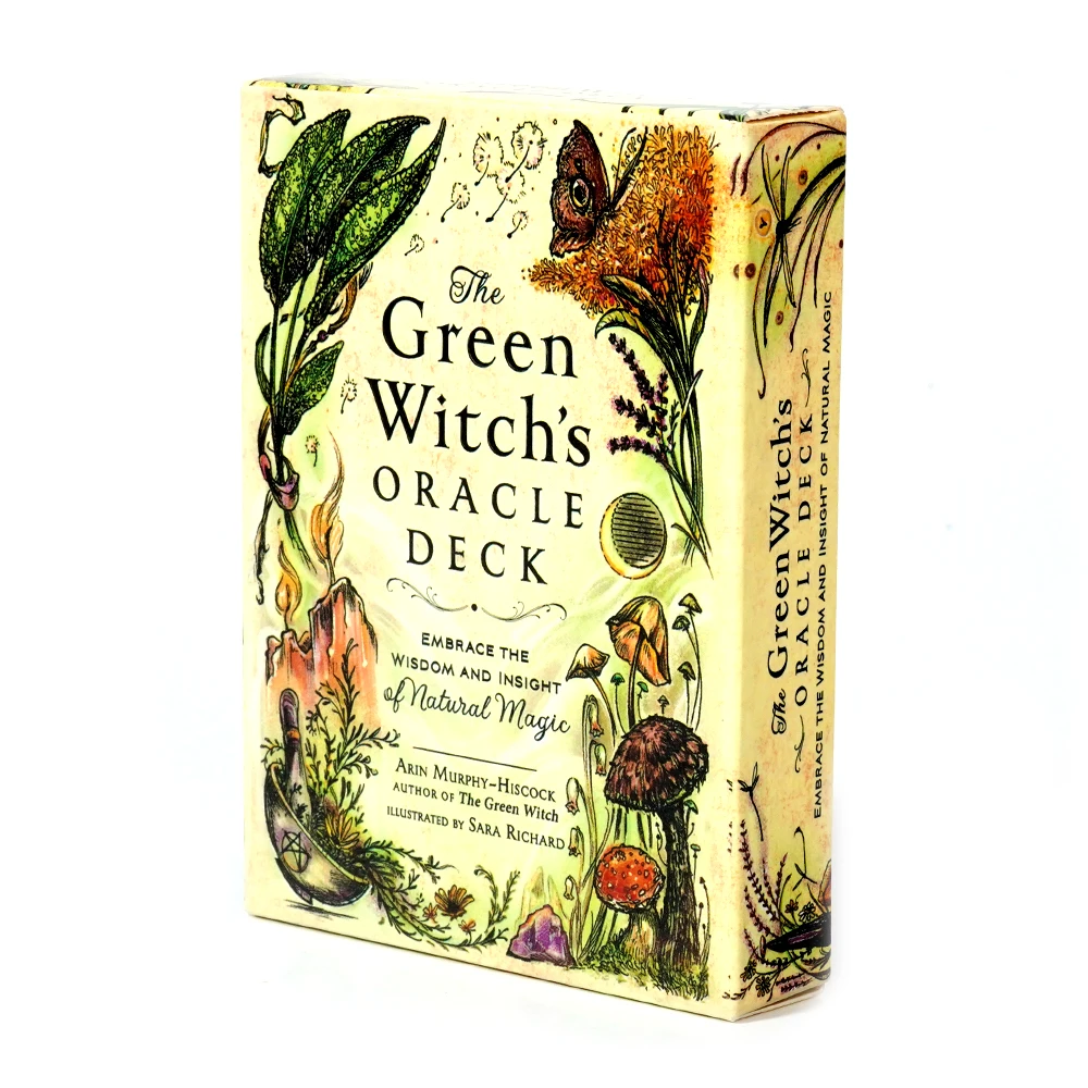 สํารับ Oracle ของแม่มดเขียวโอบกอดภูมิปัญญาและความเข้าใจของไพ่ทาโรต์ซีรีส์เวทมนตร์สีเขียวเวทมนตร์ทางธรรมชาติ