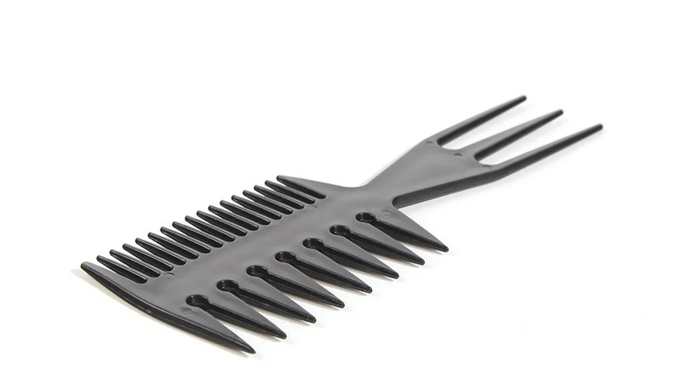 Dupla face dente pentes para homens, forma óssea de peixe, escova de cabelo profissional, barbeiro, tingimento, corte, coloração, ferramenta penteado